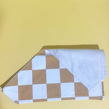 Brown Checkered Dog Bandana