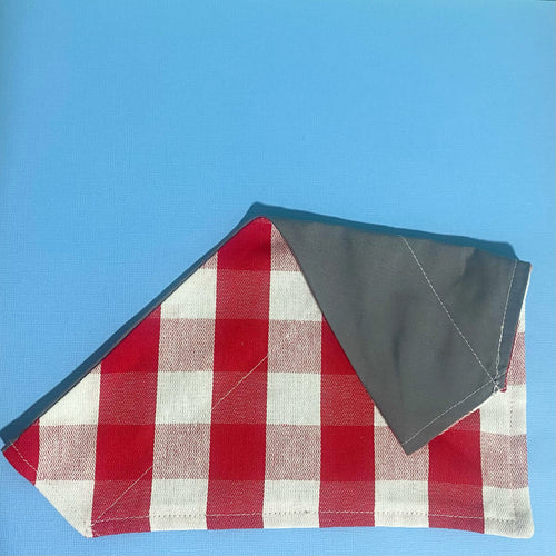 Red Gingham Dog Bandana