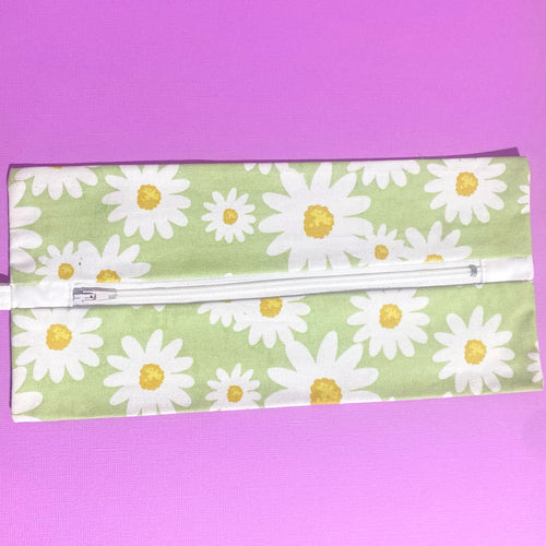 Green Floral Pouch