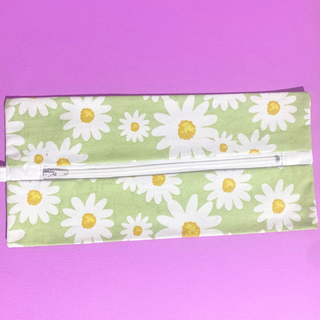 Green Floral Pouch