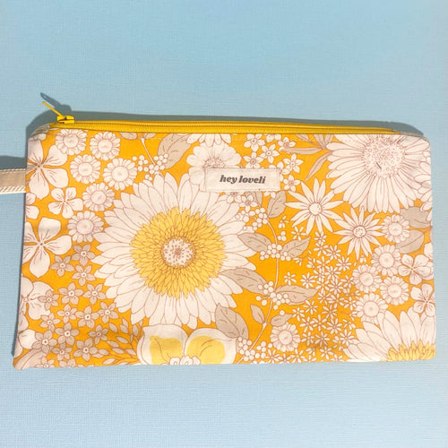 Yellow Floral Pouch