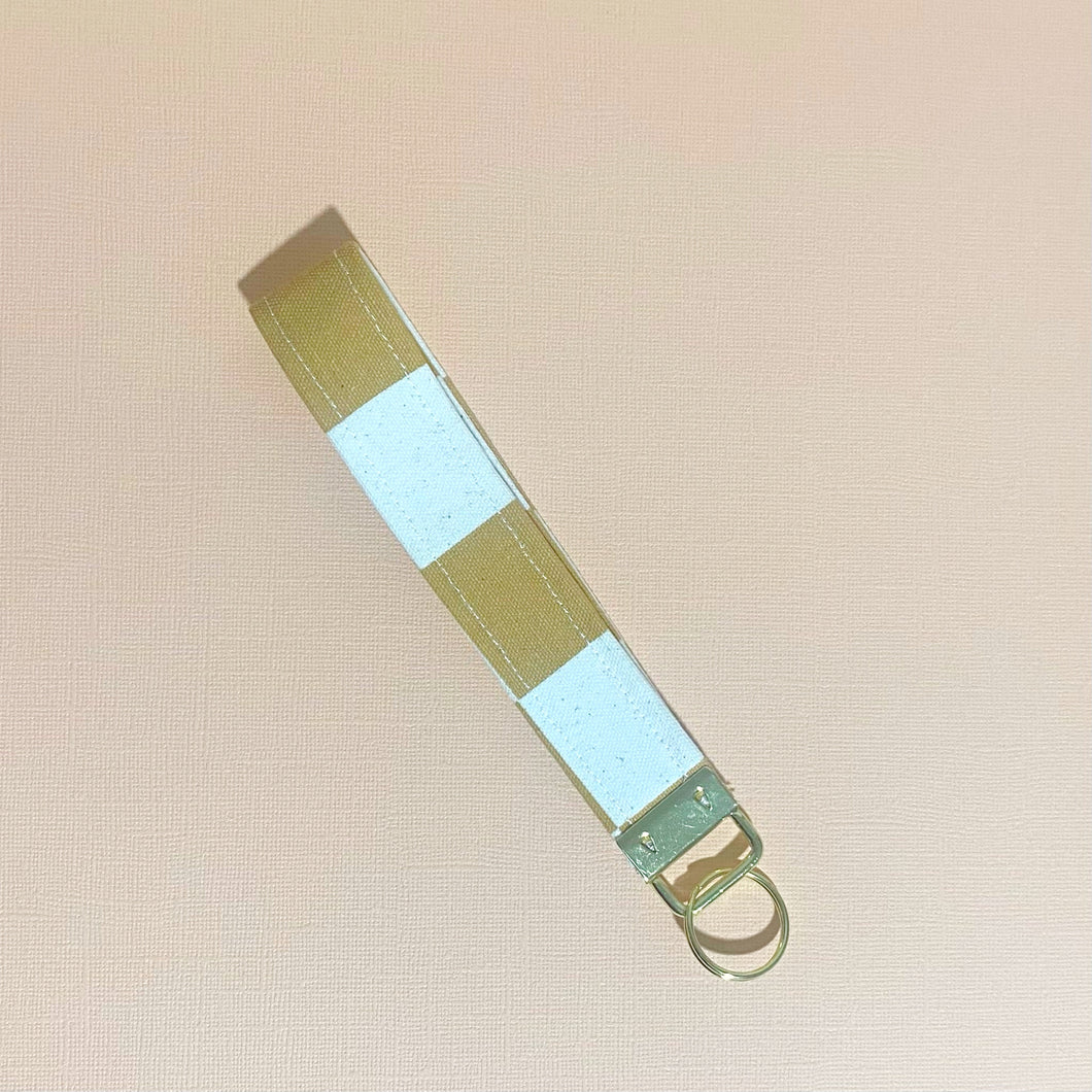 Caramel Checkered Key Cozy
