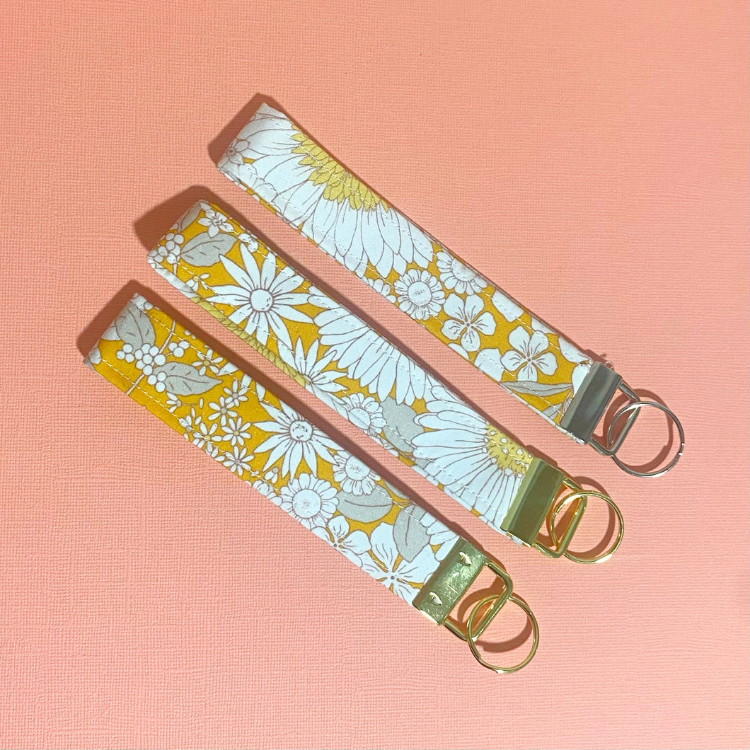 Yellow Floral Key Cozy