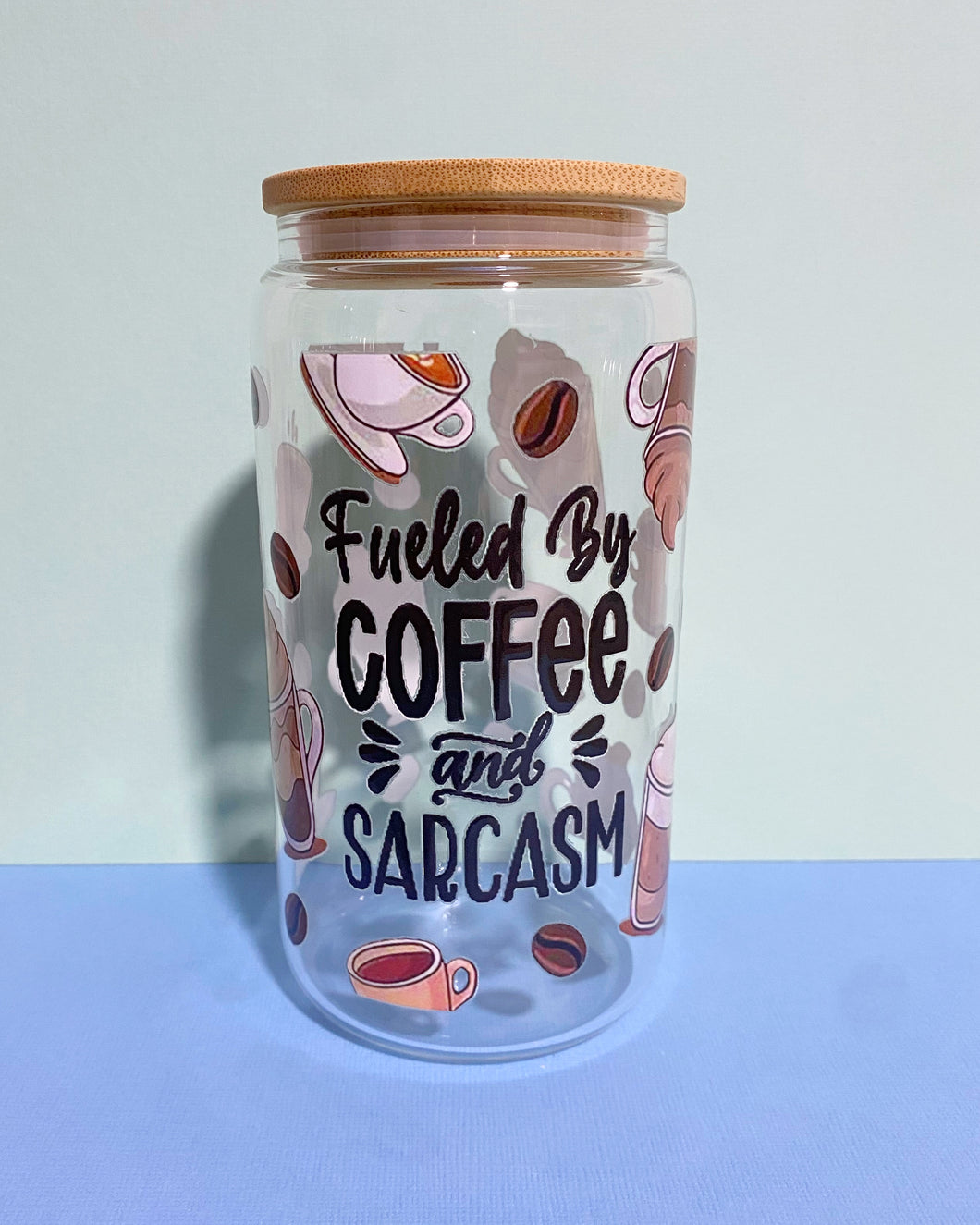 Coffee & Sarcasm Glass Tumbler