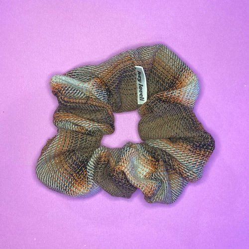 Brown Pattern Regular Scrunchie