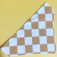 Brown Checkered Dog Bandana